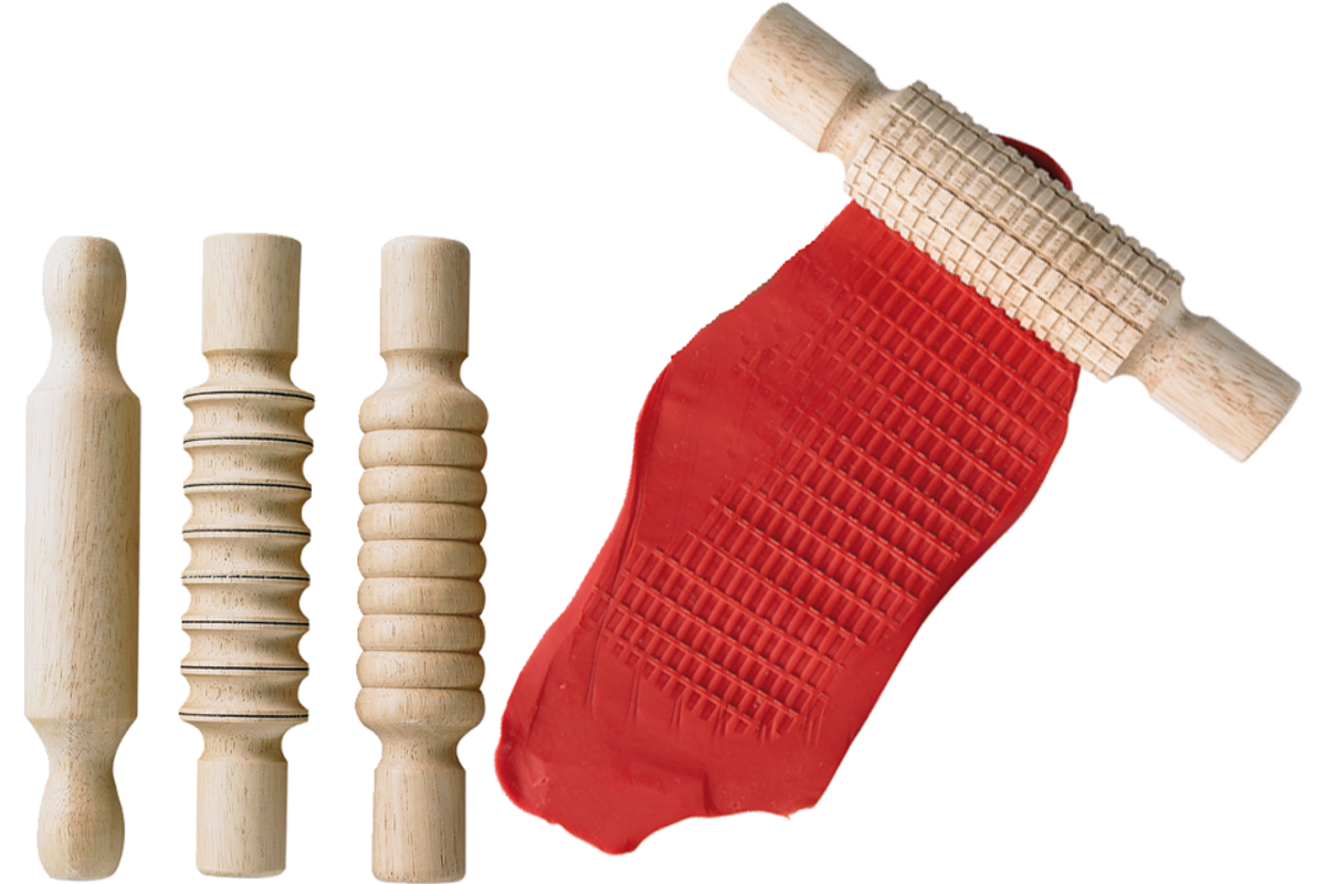 Kleirollers hout 4 stuks
