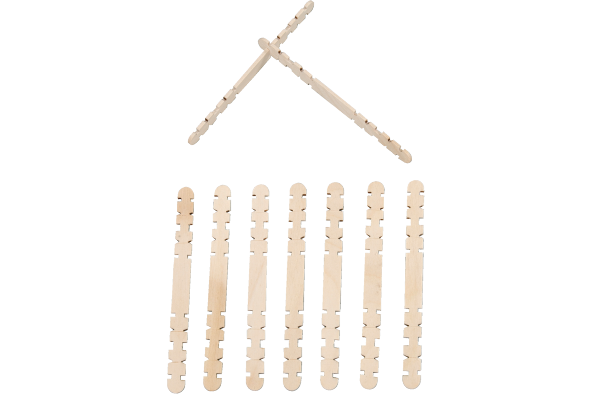 Constructiestokjes naturel 11,5 cm, 150 stuks