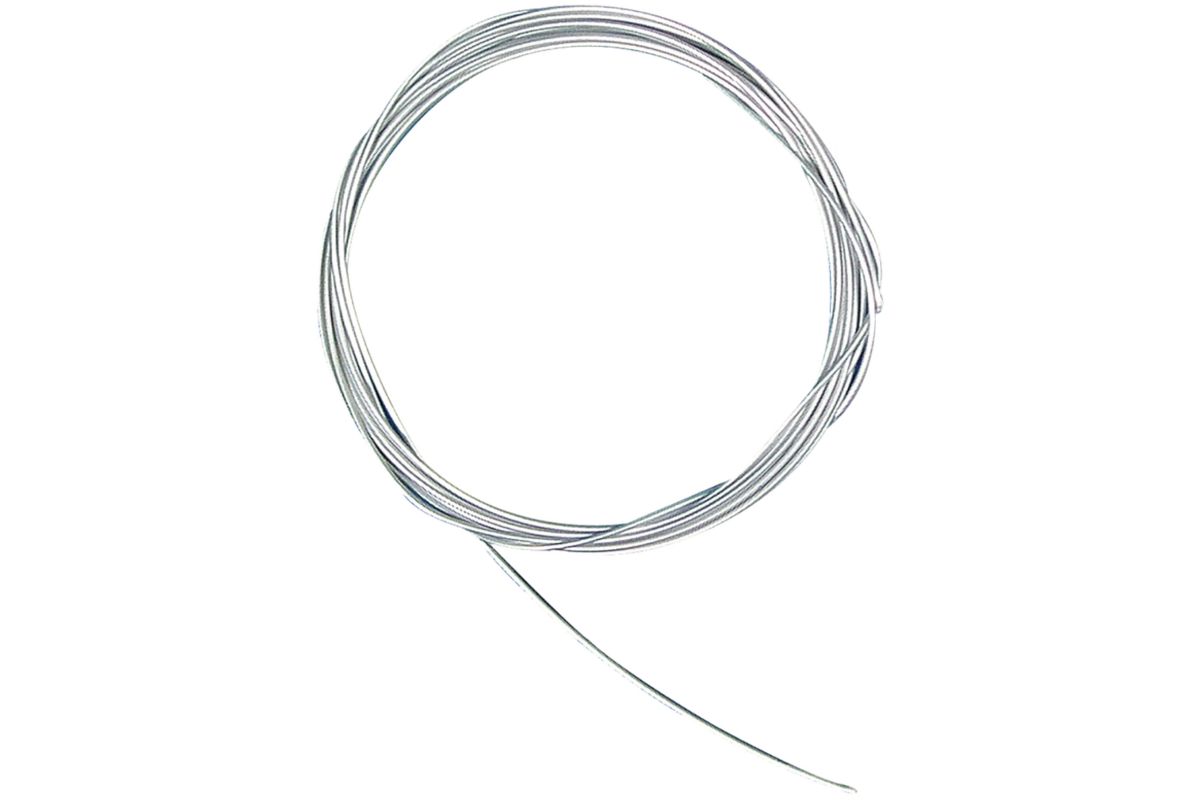 Draad met nylon coat laag zilverkleur ø 0,4 mm, 2 mtr