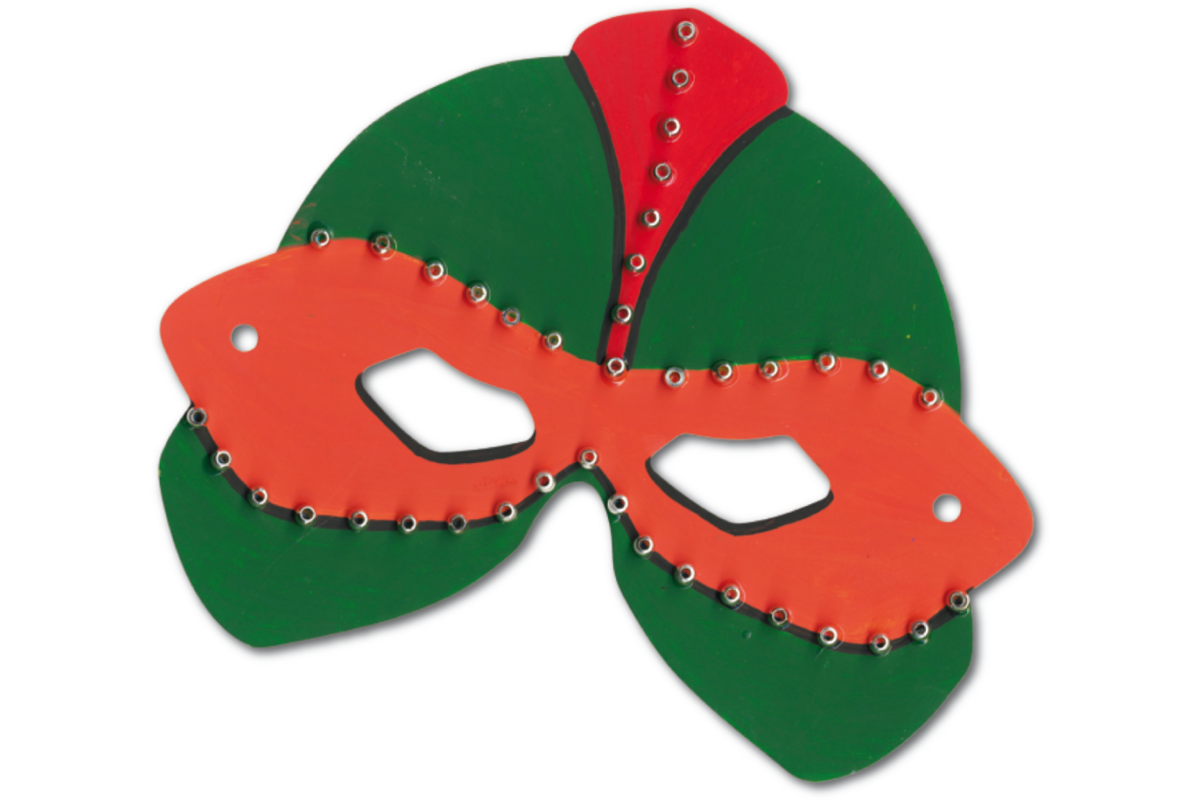 Maskers karton superhelden, 24 stuks
