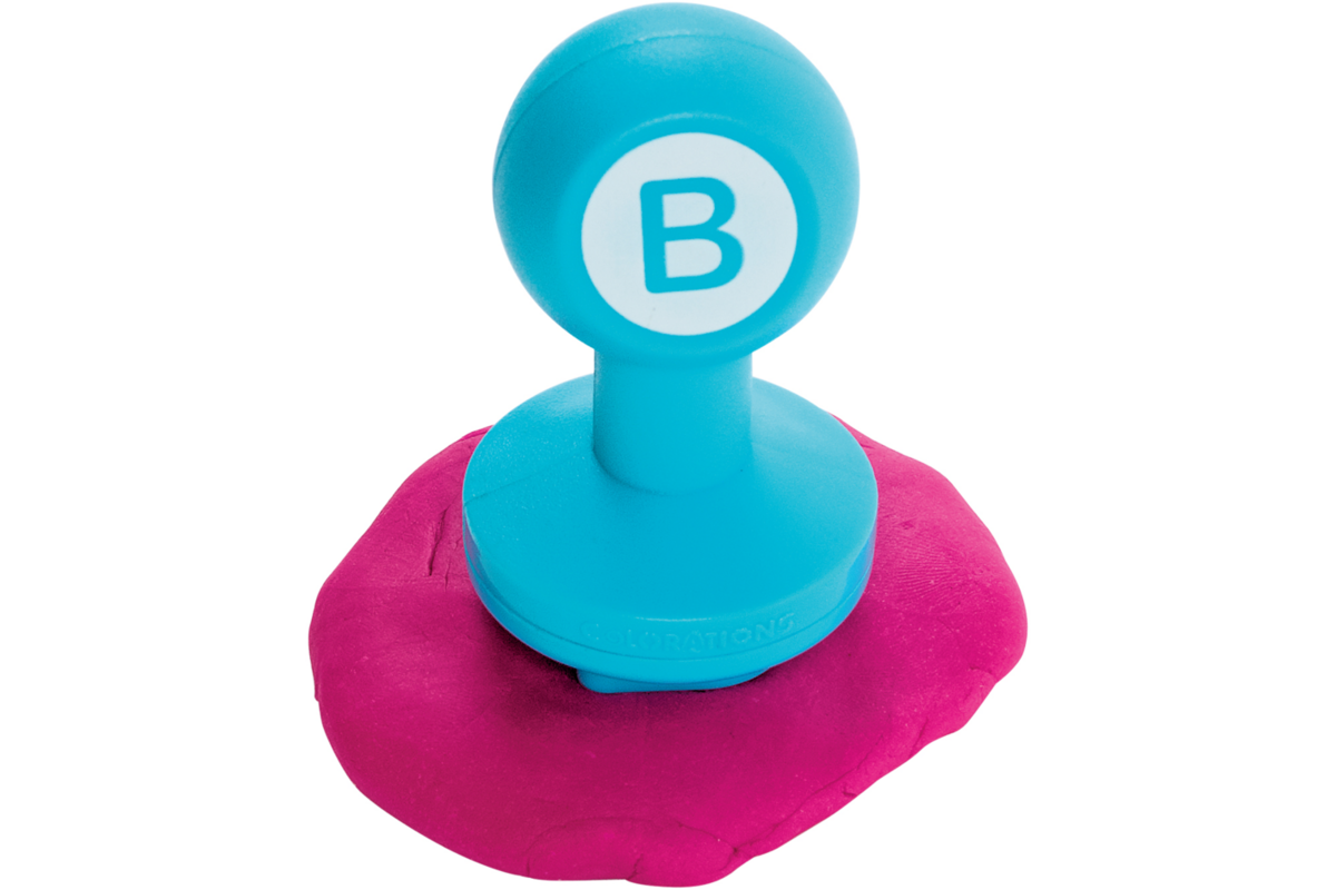 Letterstempels voor klei,  set van 26 stuks
