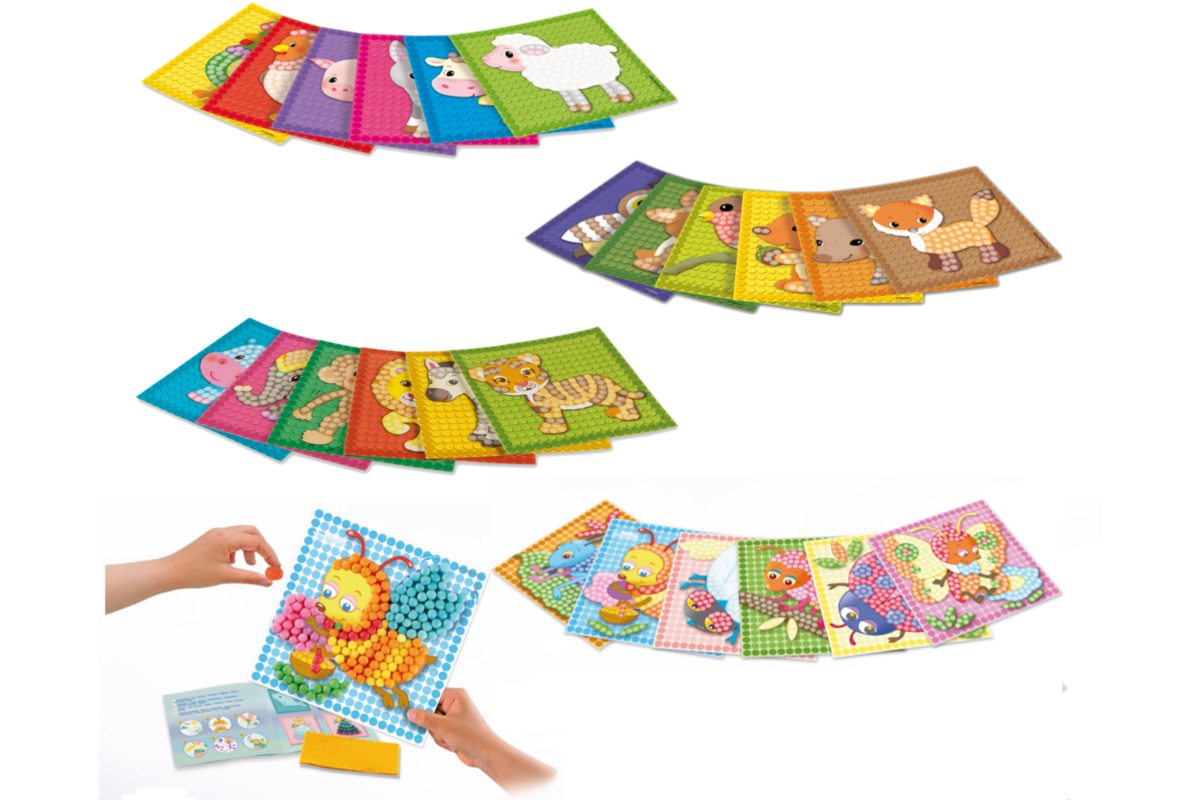 PlayMais® Mosaic kaarten Natuur, 4 sets