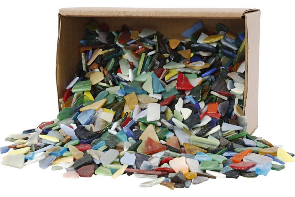 Mozaïek assorti kleuren en vormen, 2 kg