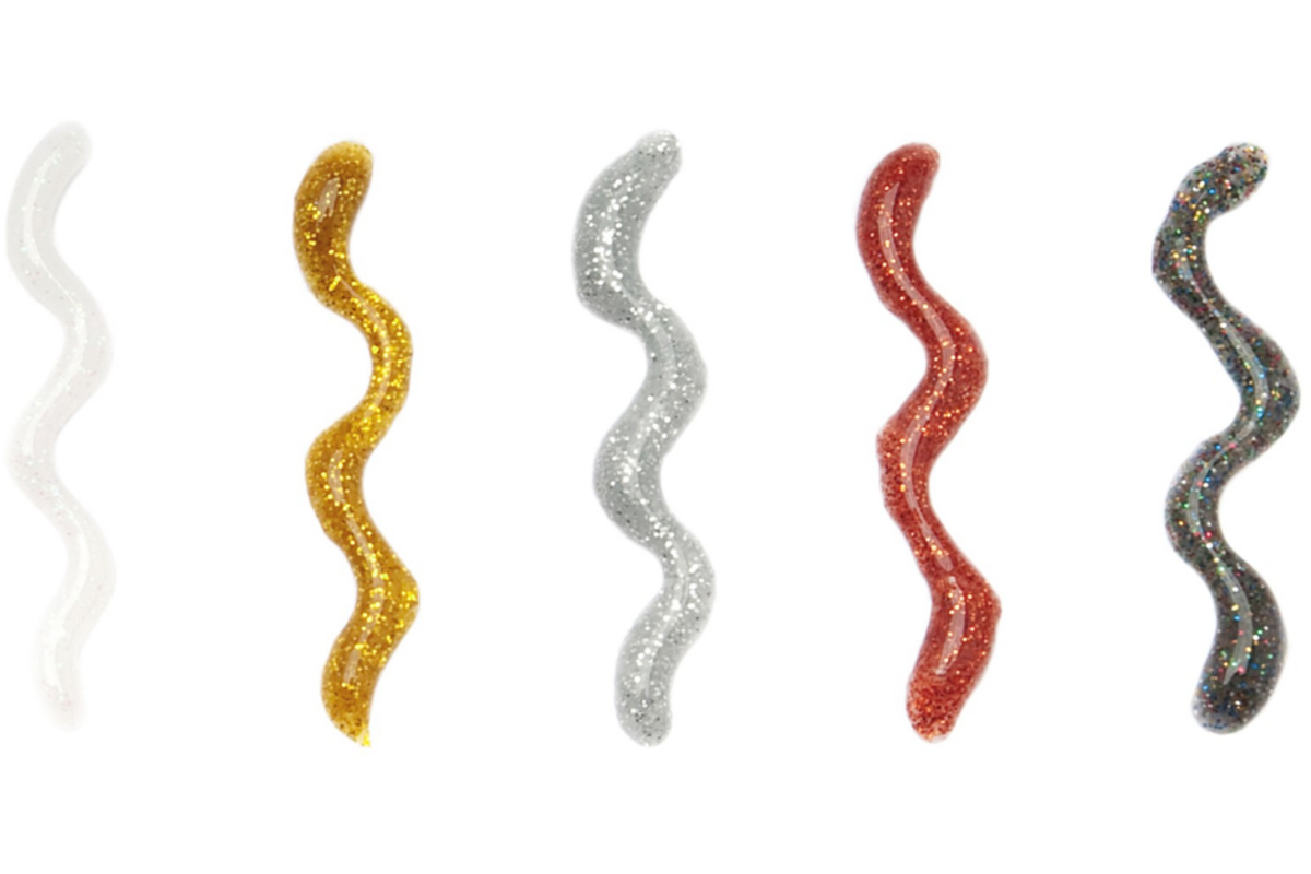 Glitterlijm Colorall 3D-deco gel assorti. 8x50 gr