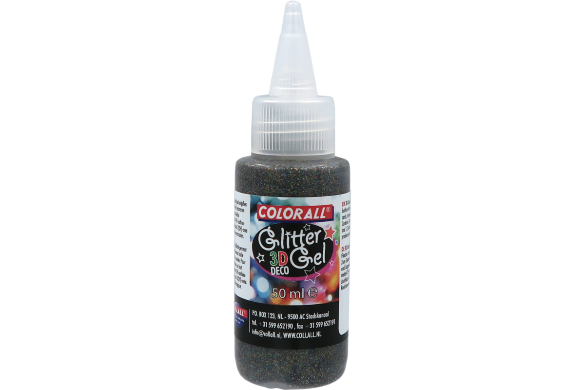 Glitterlijm Colorall 3D-deco gel multi, 50 gr