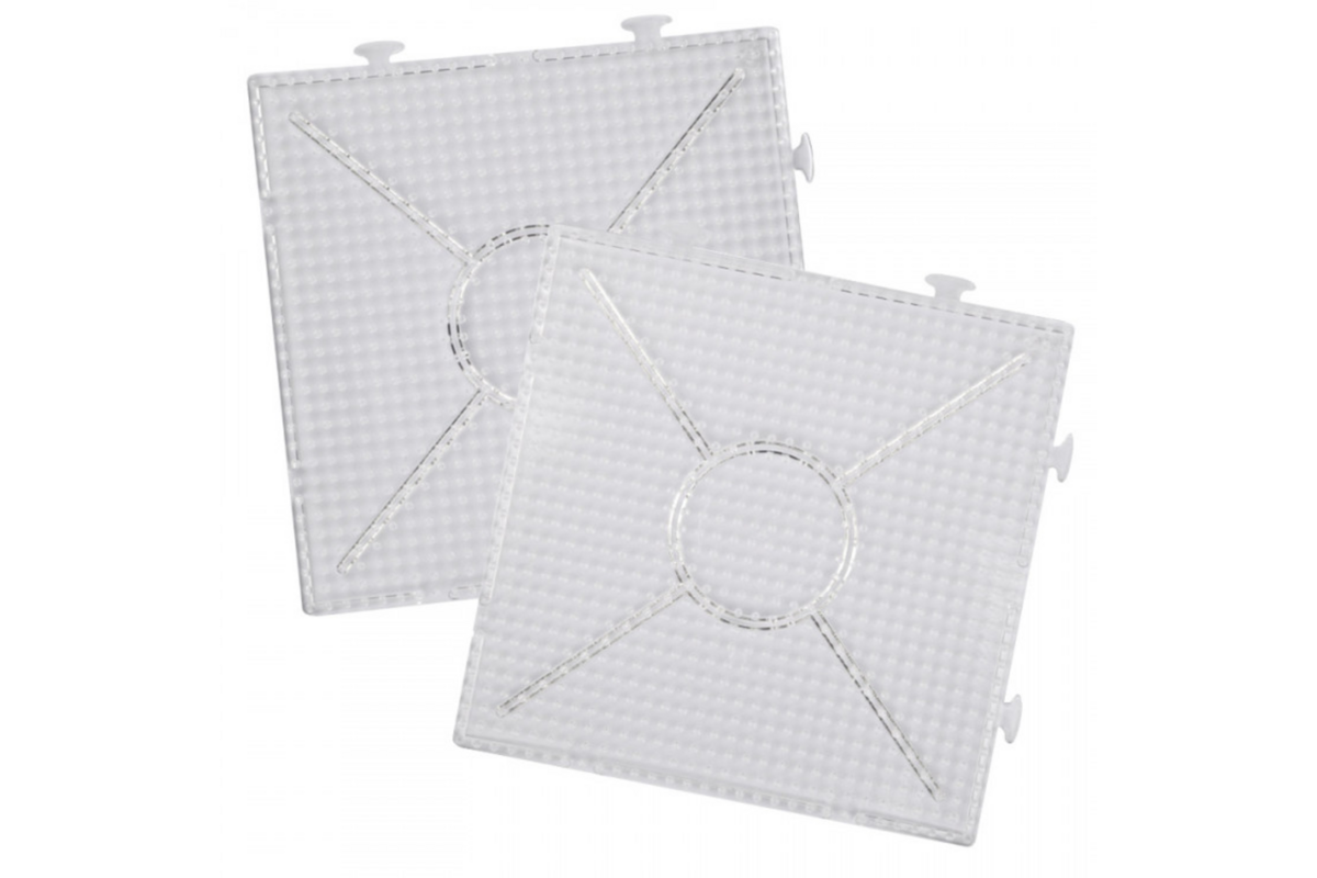 Onderplaat smeltkralen midi vierkant 15 x 15 cm, 2 stuks ecolabel