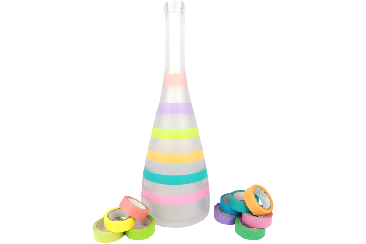 Tape regenboog assorti 15mm x 10 meter, 10 stuks