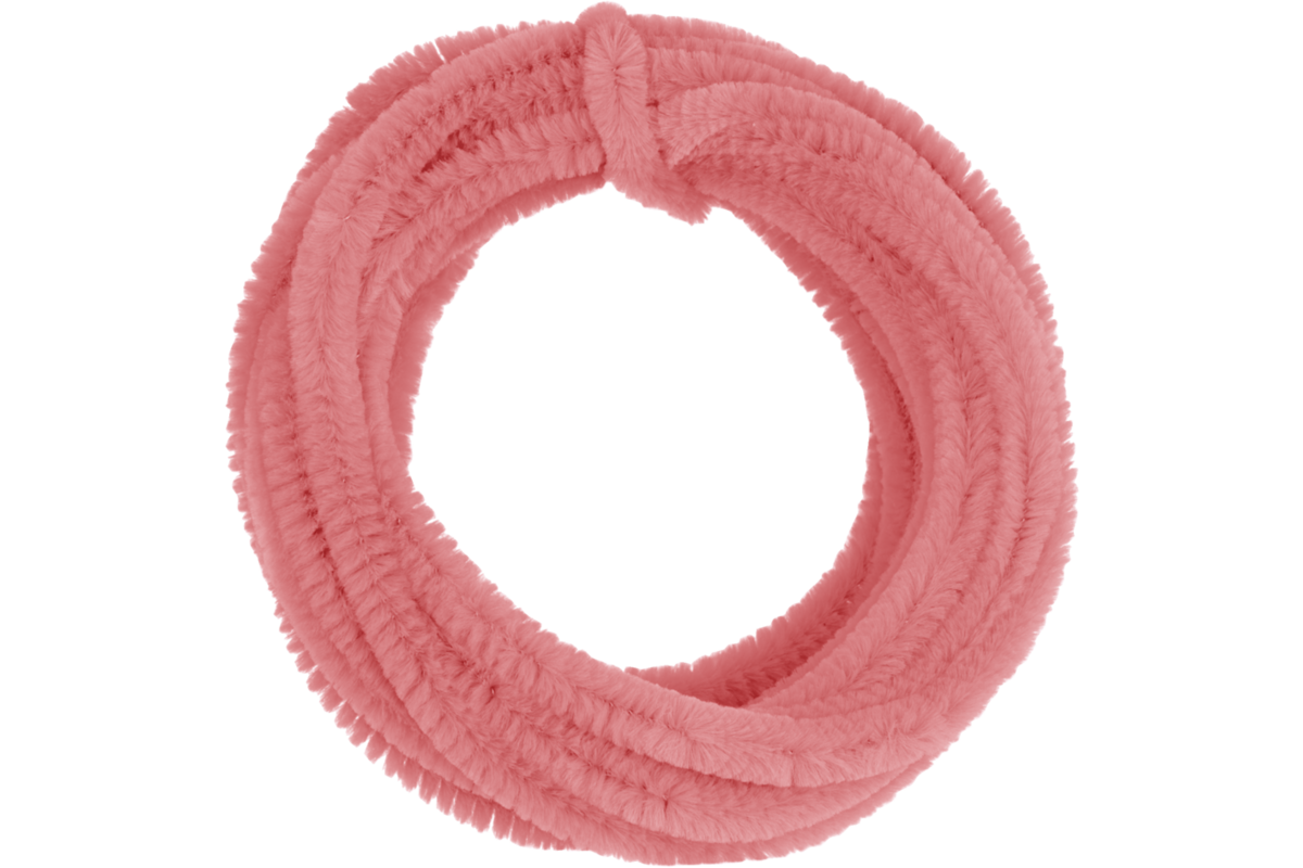 Chenilledraad 7 mtr x 9 mm roze