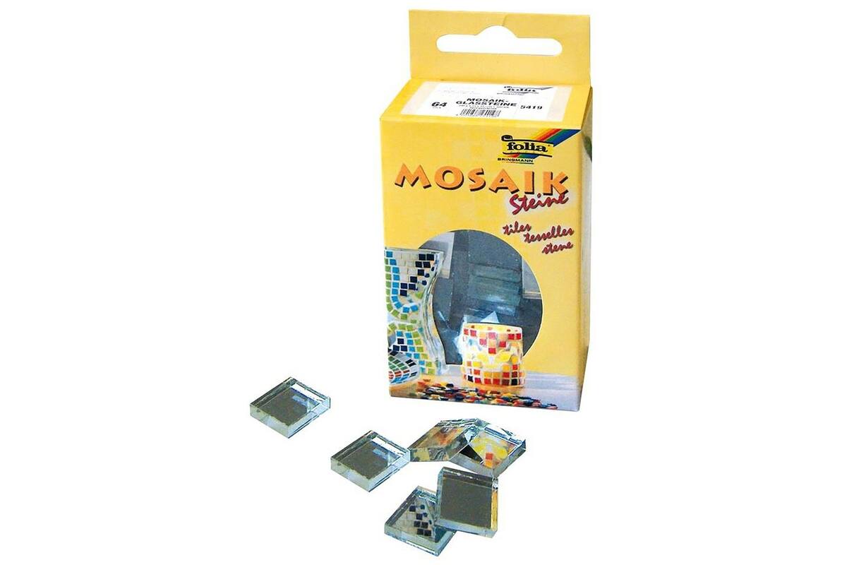 Glasmozaïek spiegel 1,5 x 1,5 cm, 100 stuks