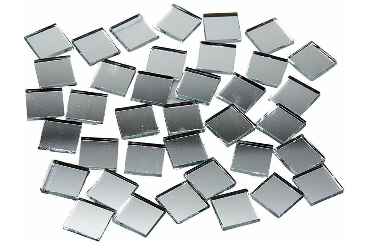 Glasmozaïek spiegel 1,5 x 1,5 cm, 100 stuks