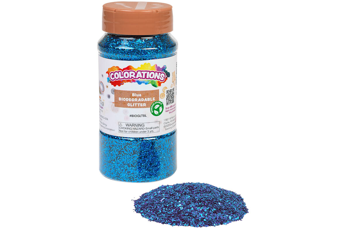 Glitter biologisch afbreekbaar 120 gram, blauw