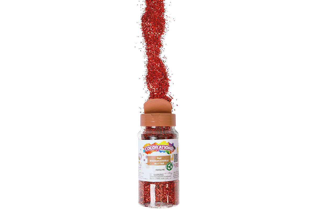 Glitter biologisch afbreekbaar 120 gram, rood