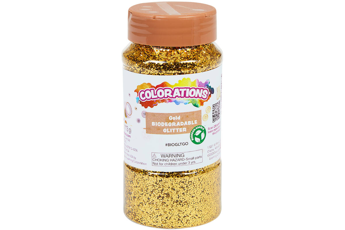 Glitter biologisch afbreekbaar 120 gram, goud