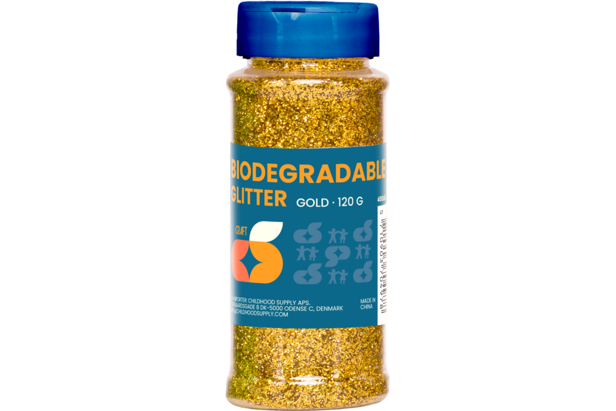 Glitter biologisch afbreekbaar 120 gram, goud
