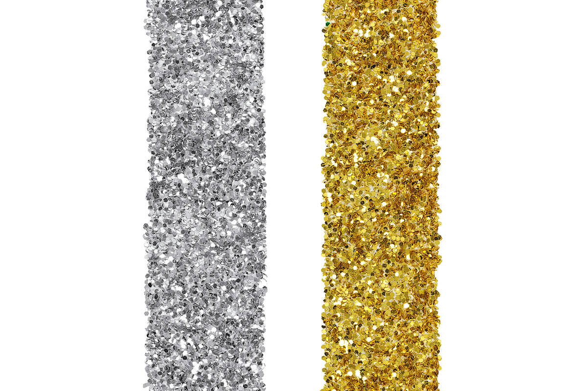 Glitter biologisch afbreekbaar 120 gram zilver en goud, 2 stuks