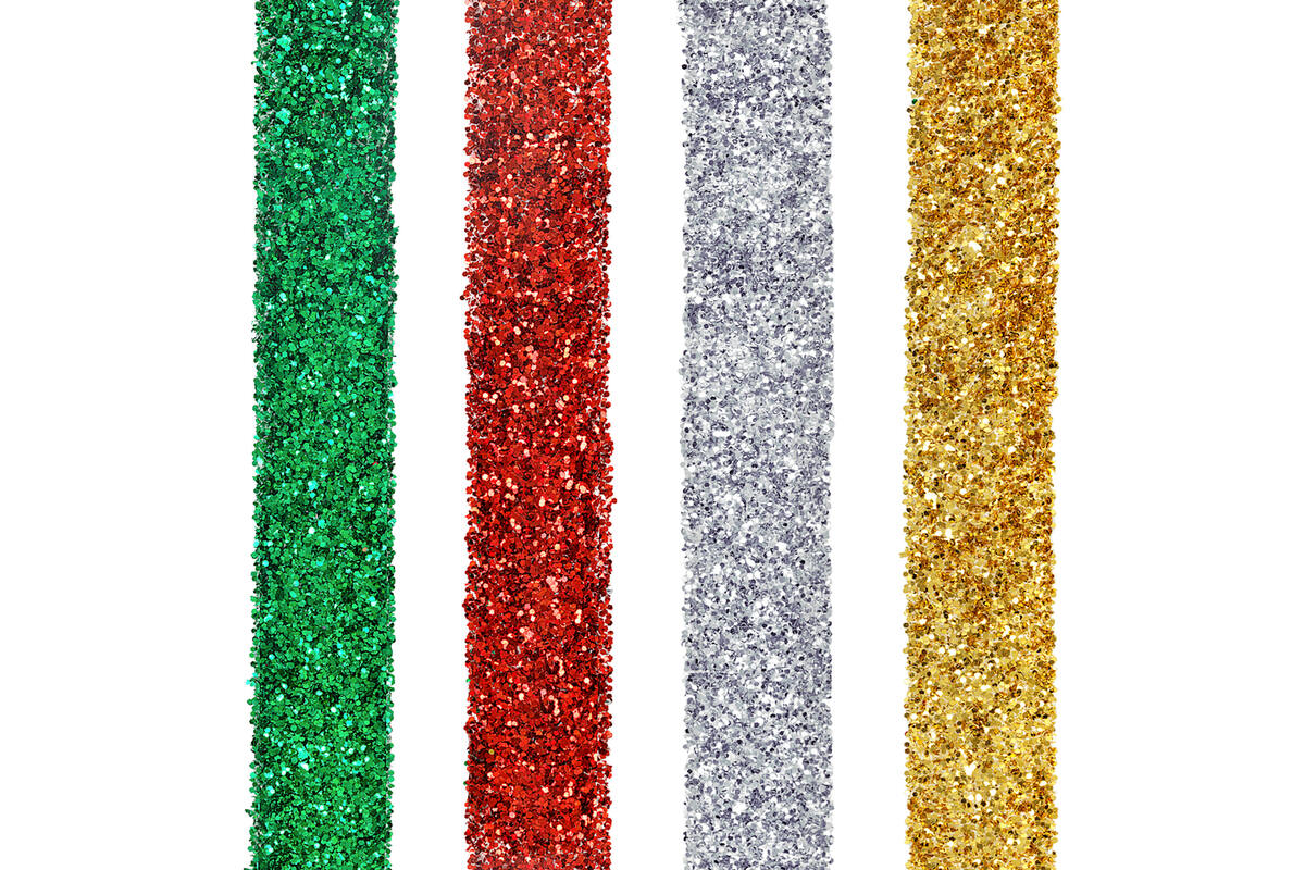 Glitter biologisch afbreekbaar 120 gram assorti, 4 stuks