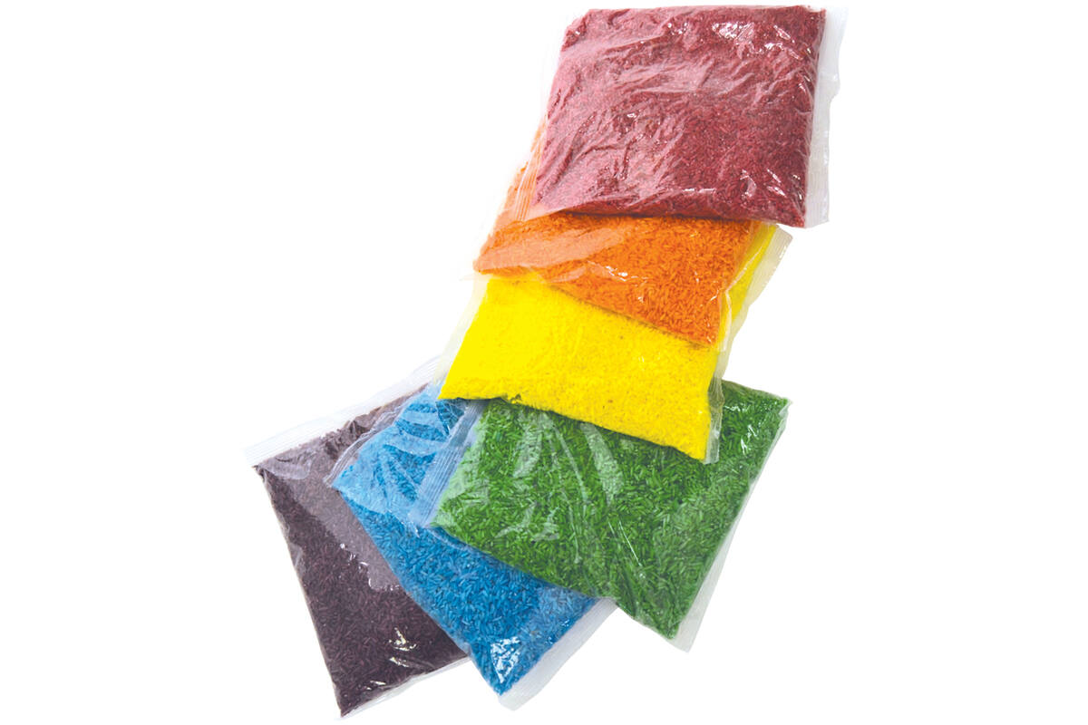 Speelrijst gekleurd assorti 6 x 450 gram (2,7 Kg)