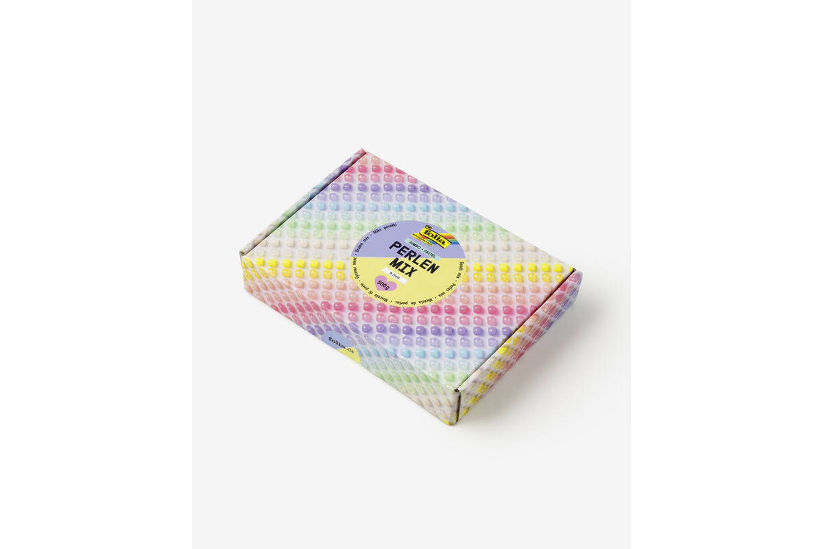 Crea-box kralen 9 mm pastel assortie, 500 gram