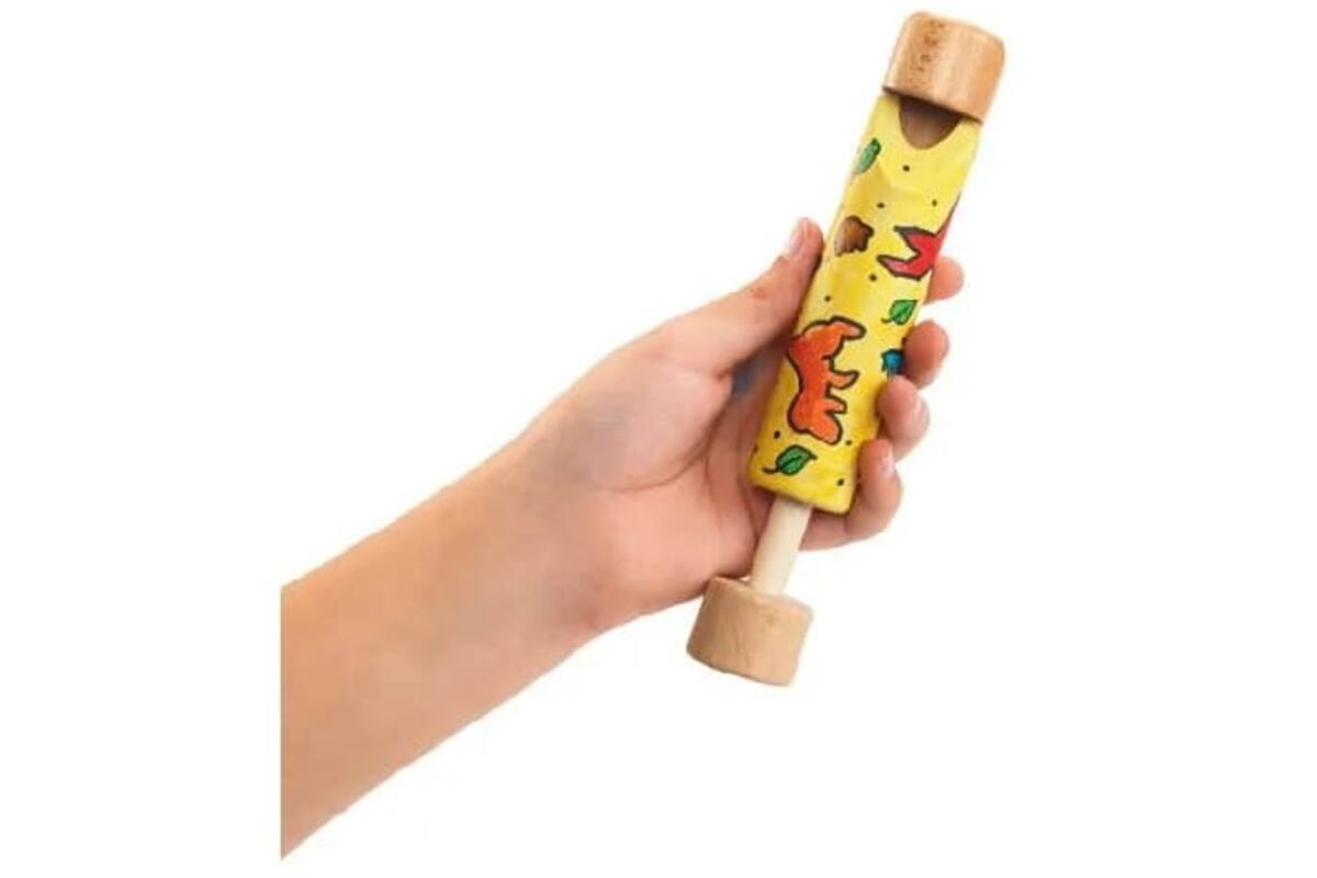 Fluitjes hout, 12 stuks