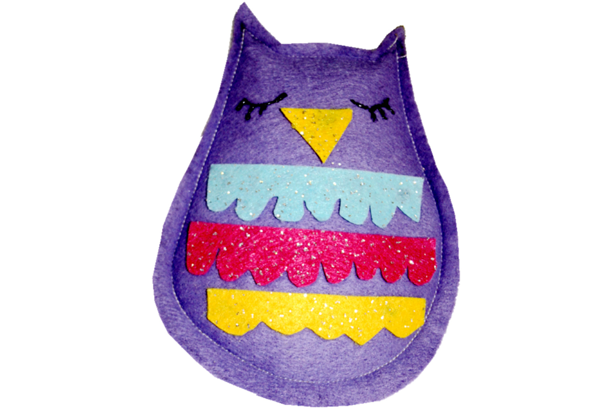 Vilt bio-glitter met plaklaag assorti 20 x 30 cm, 10 stuks