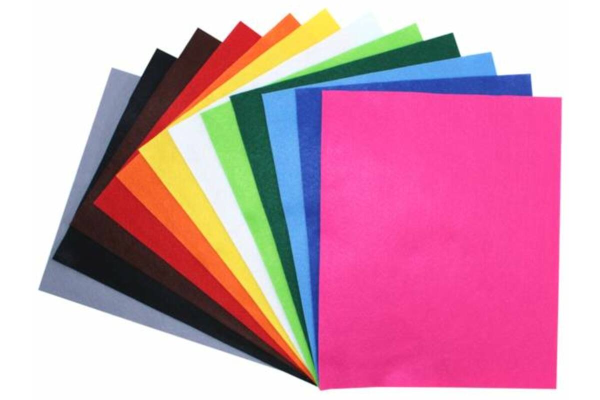 Vilt assorti 24 x 30 cm, 12 stuks