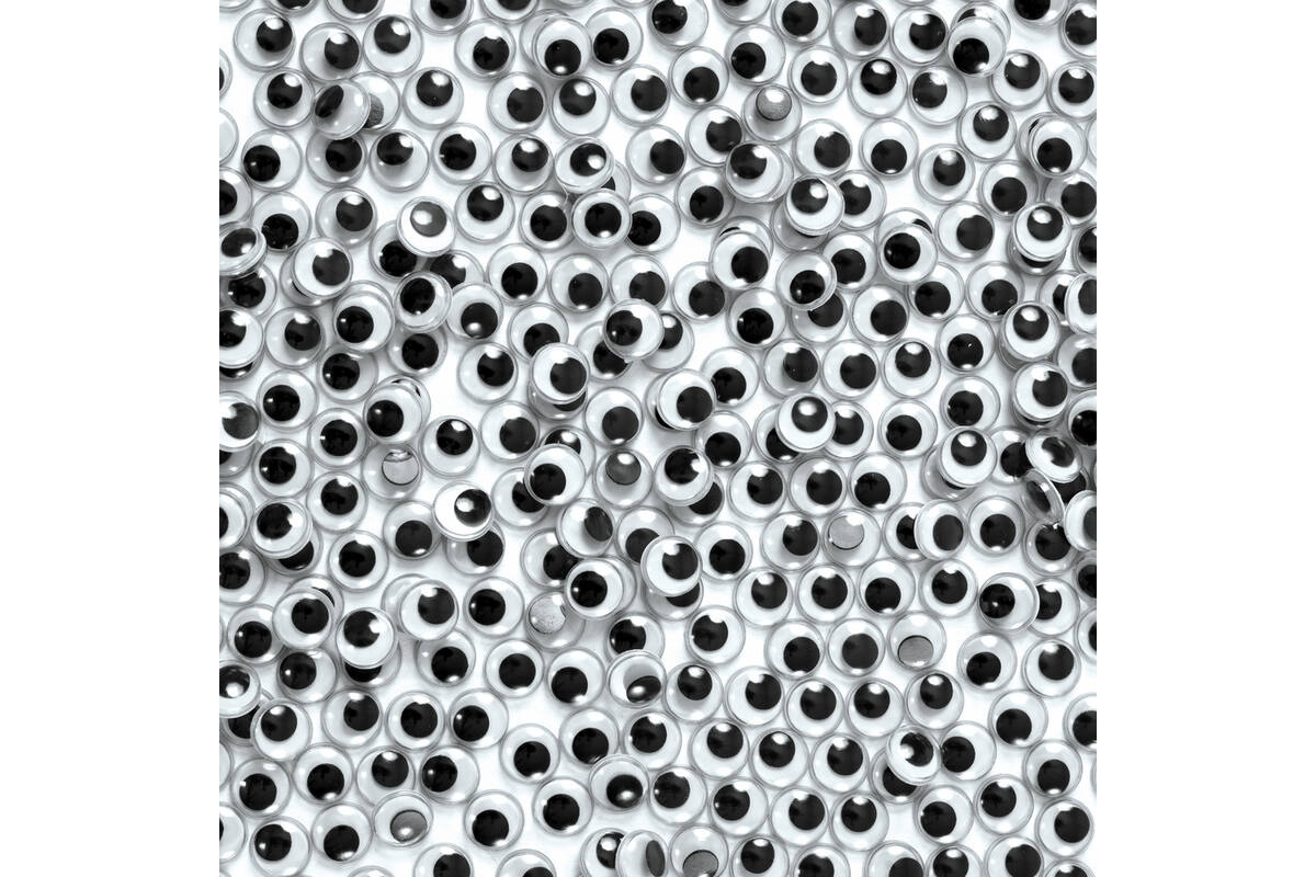 Wiebelogen 10 mm zwart, 1000 stuks