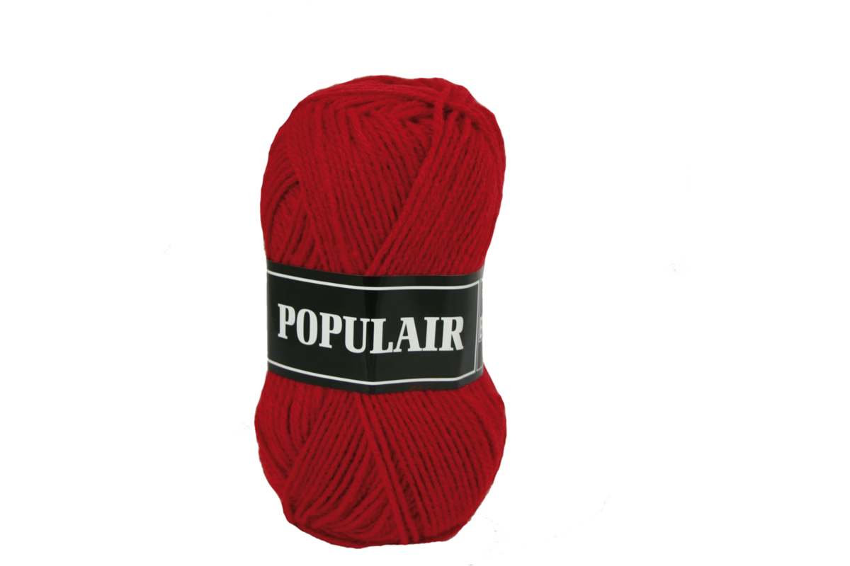 Breigaren populair acryl rood 50 gram, 120 meter