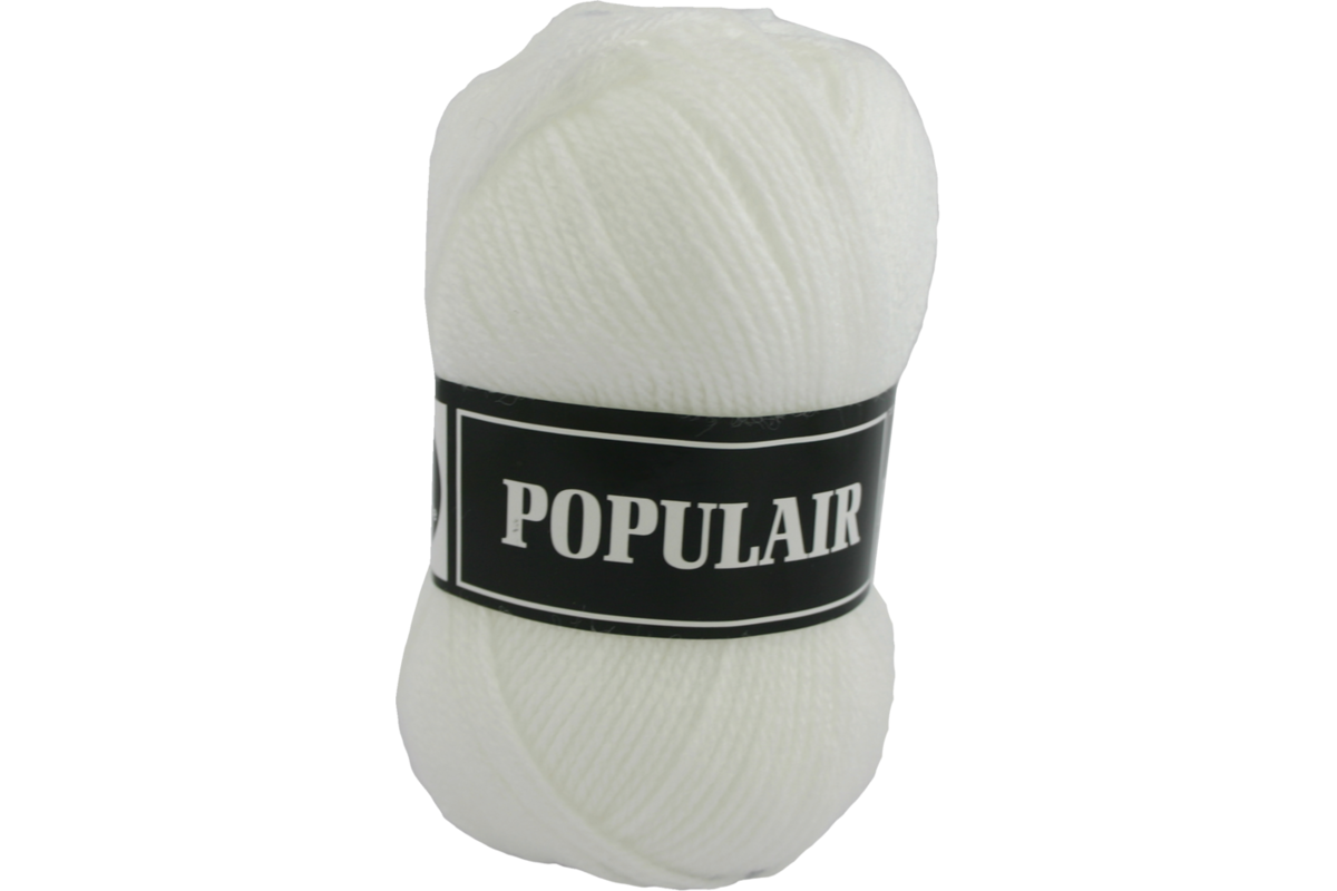 Breigaren populair acryl wit 50 gram, 120 meter