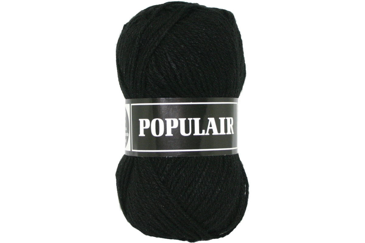 Breigaren populair acryl zwart 50 gram, 120 meter