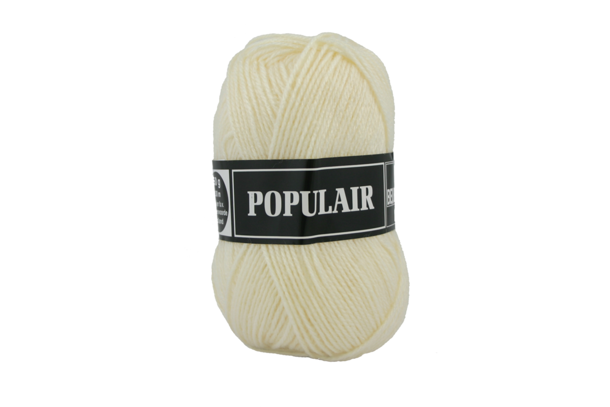 Breigaren populair acryl ivoorwit 50 gram, 120 meter