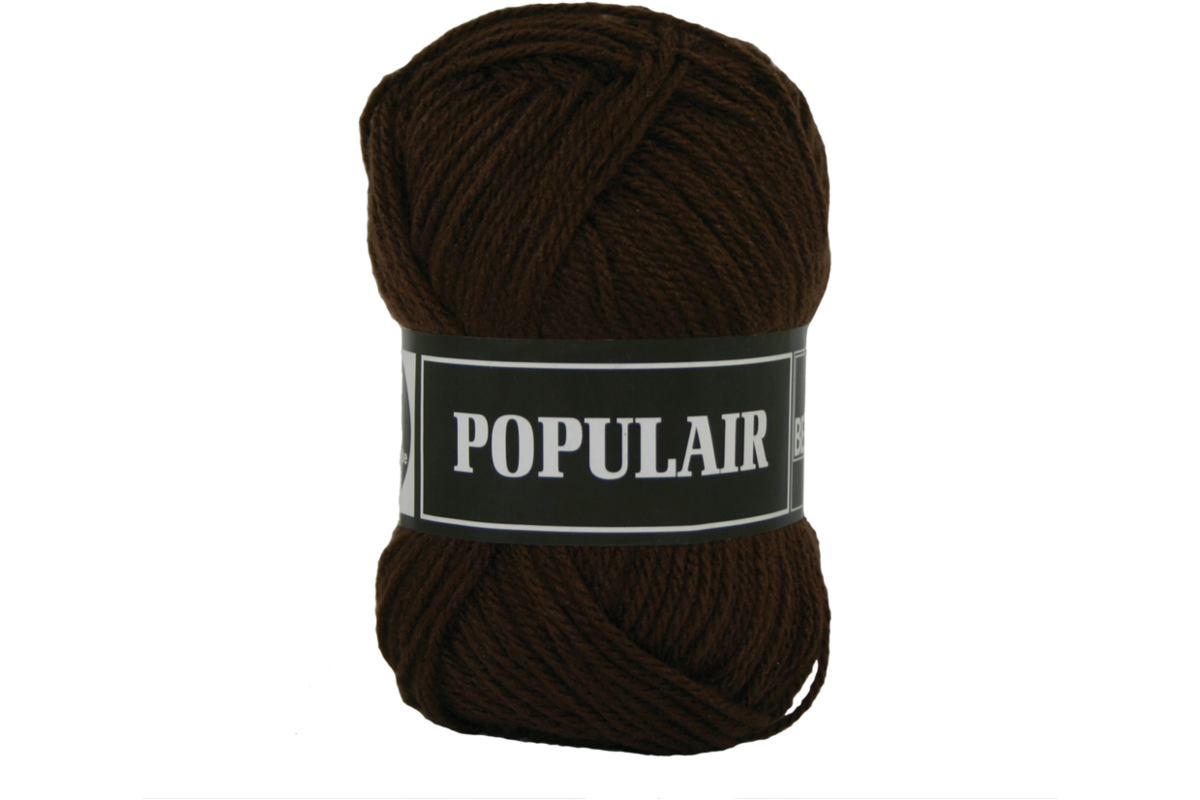 Breigaren populair acryl donkerbruin 50 gram, 120 meter