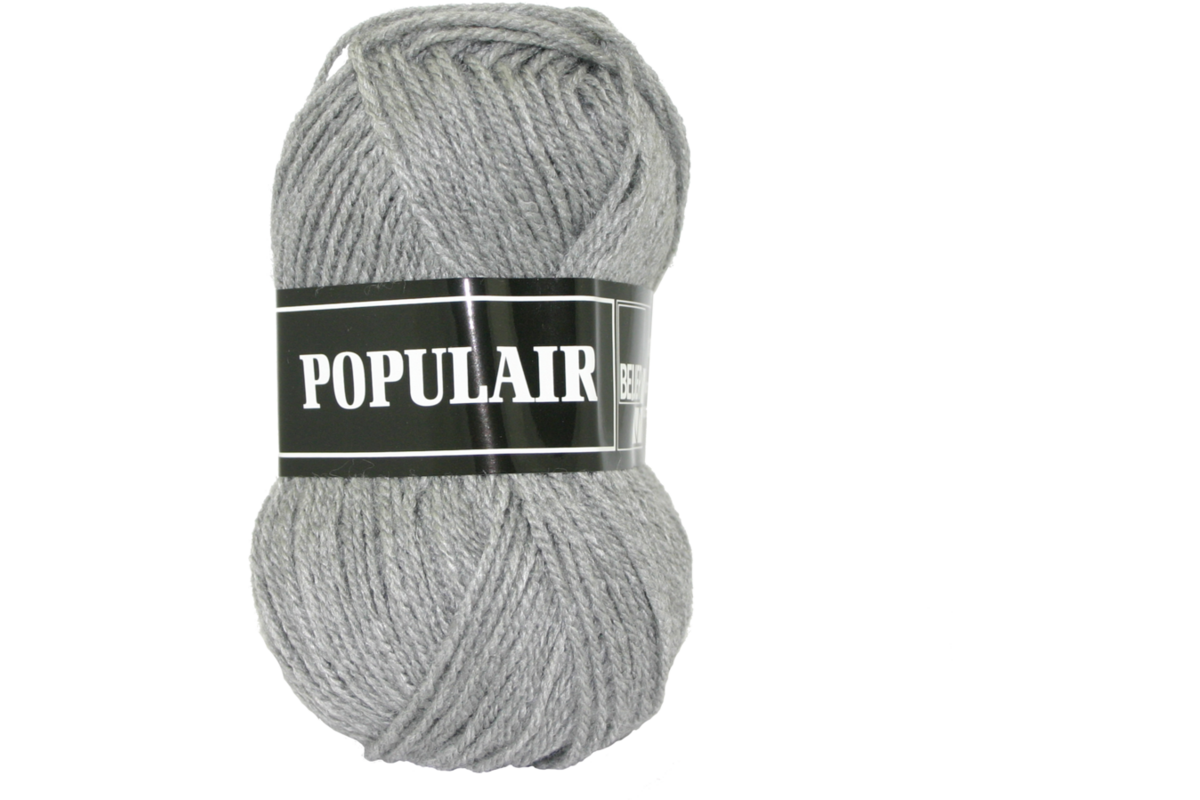 Breigaren populair acryl lichtgrijs 50 gram, 120 meter