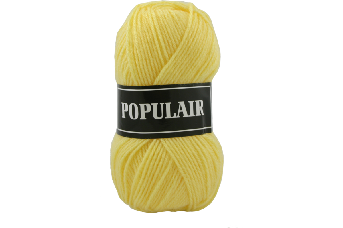 Breigaren populair acryl geel 50 gram, 120 meter