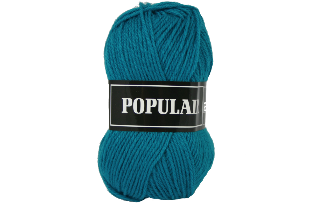 Breigaren populair acryl turkoois 50 gram, 120 meter
