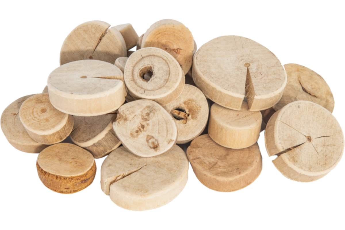 Drijfhout rond groot assorti naturel, 1 kg