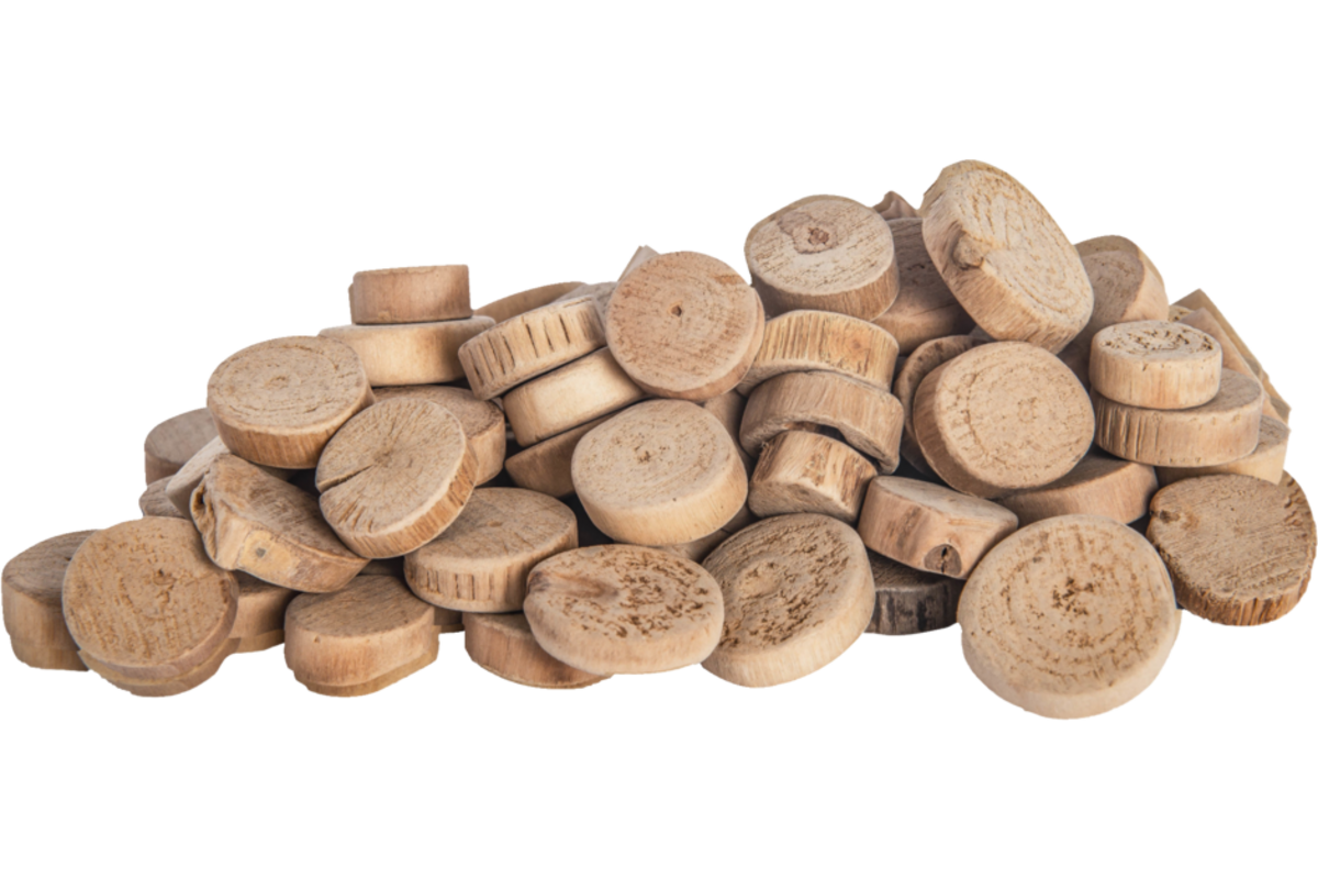 Drijfhout rond klein assorti naturel, 1 kg