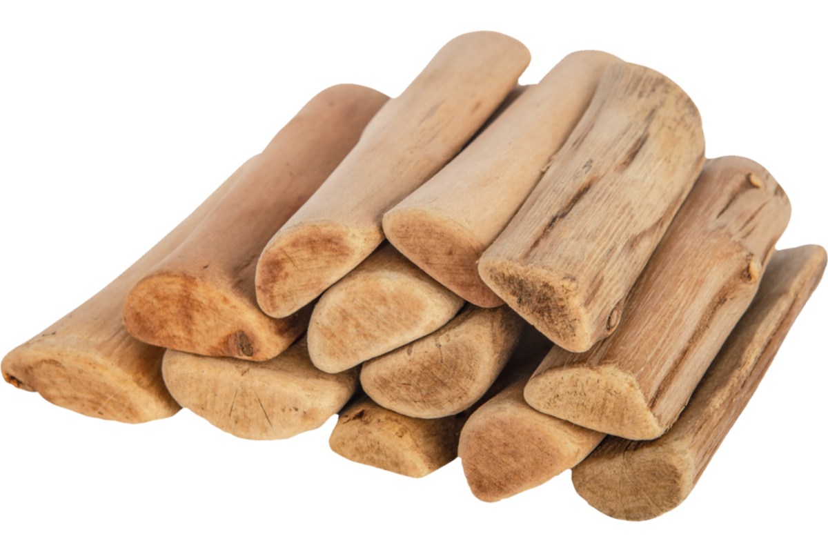 Drijfhout afgerond assorti naturel, 250 gram