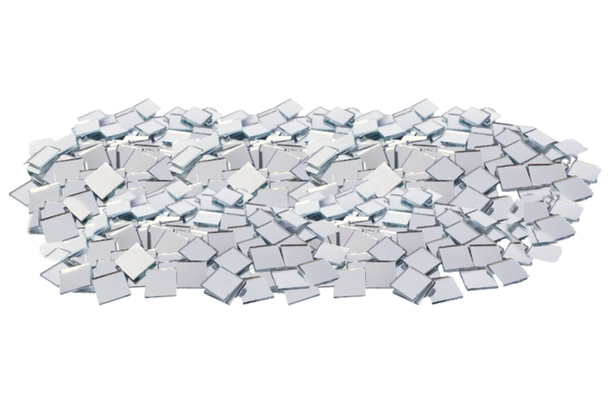 Mozaïek spiegelstickers 1,3 x 1,3 cm, 500 stuks