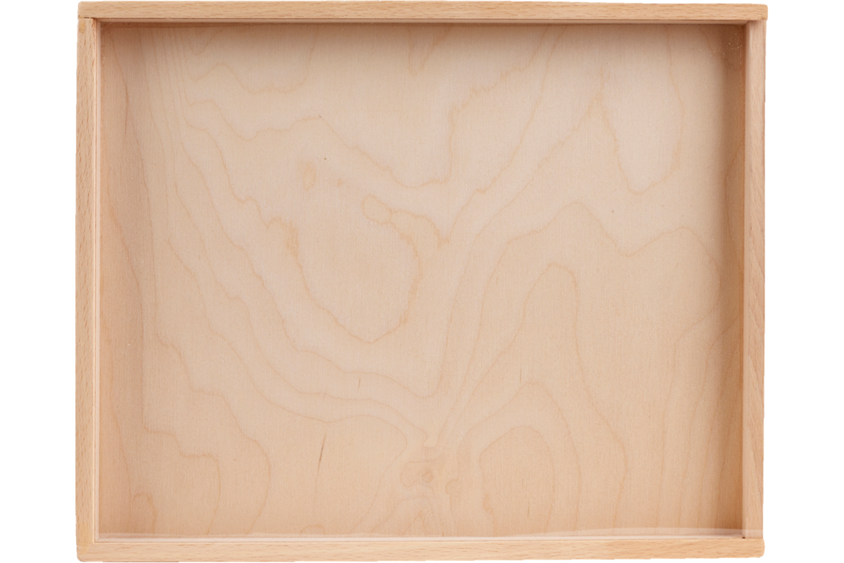 Rolf More - Kist van hout 23 x 29 x 4 cm met schuifdeksel