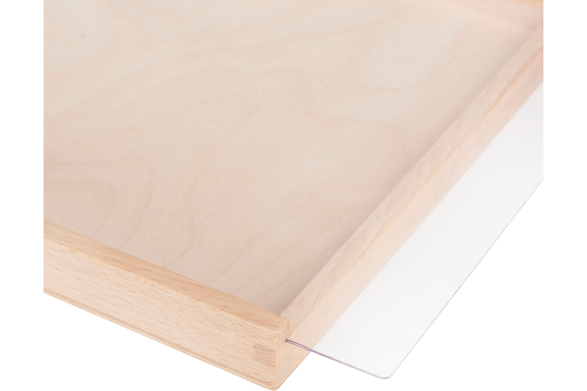 Rolf More - Kist van hout 23 x 29 x 4 cm met schuifdeksel