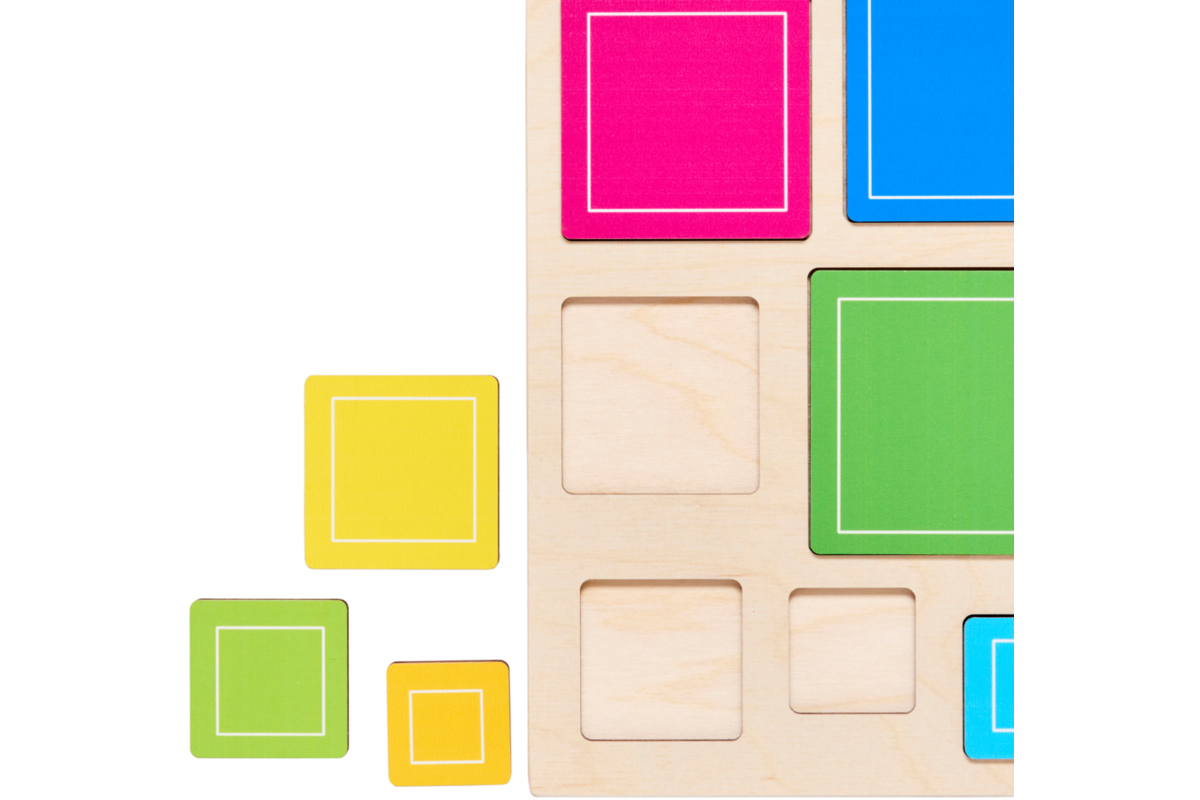 Rolf Puzzels - Reliëfpuzzel ontdek de grootte vierkanten