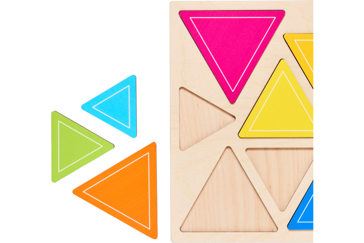 Rolf Puzzels - Reliëfpuzzel ontdek de grootte driehoeken