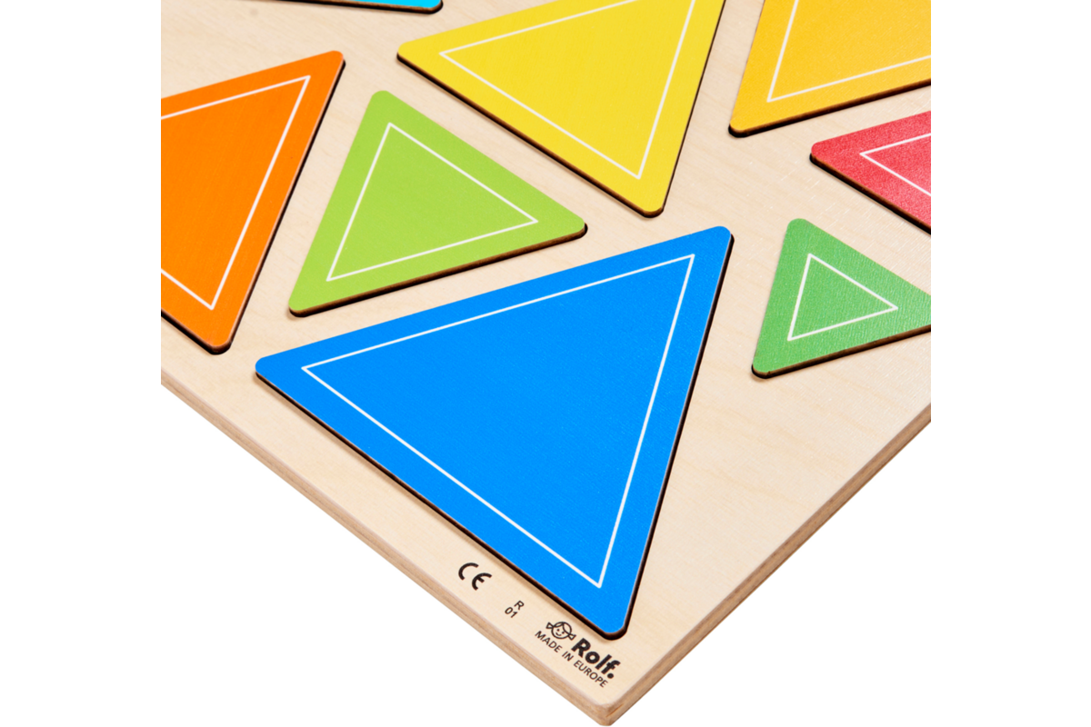 Rolf Puzzels - Reliëfpuzzel ontdek de grootte driehoeken
