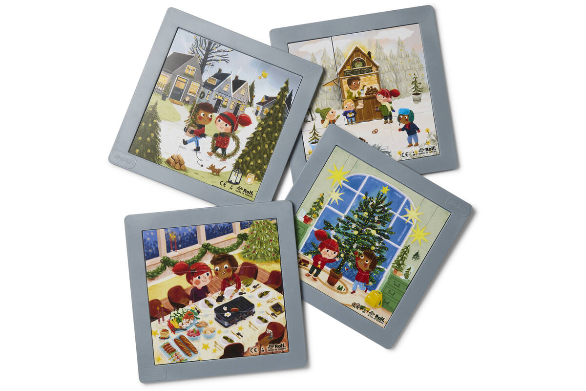 Rolf Puzzels – Puzzelserie Kerst, 4 delig