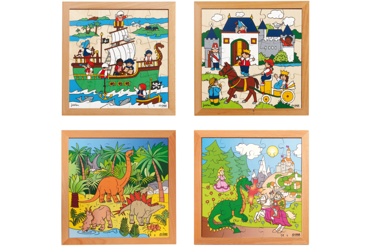 Rolf Puzzels - Puzzelserie 30 delige puzzels (piraten,ridders,dinosaurus en draak)