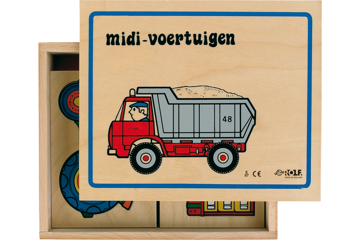 Rolf Puzzels - Puzzelserie voertuigen, 10 stukjes per puzzel