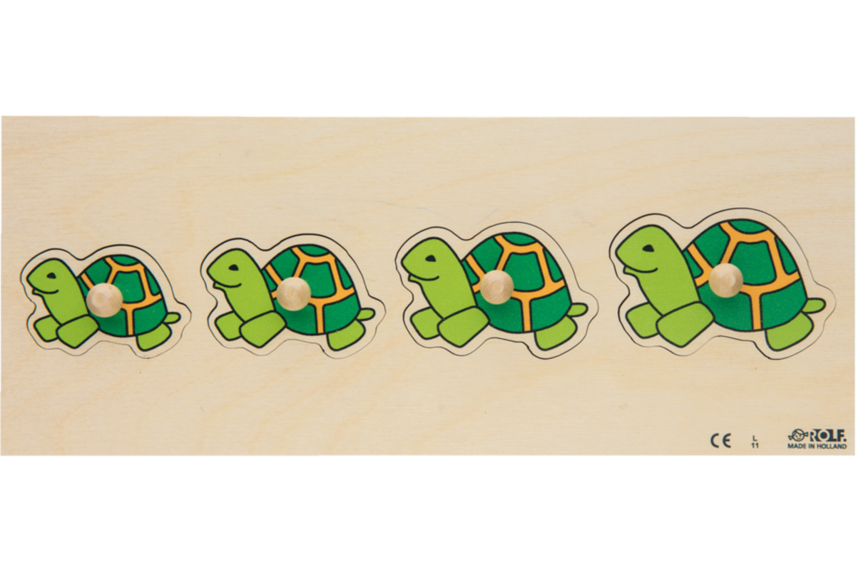 Rolf Puzzels - Inlegplank klein-groot schildpad