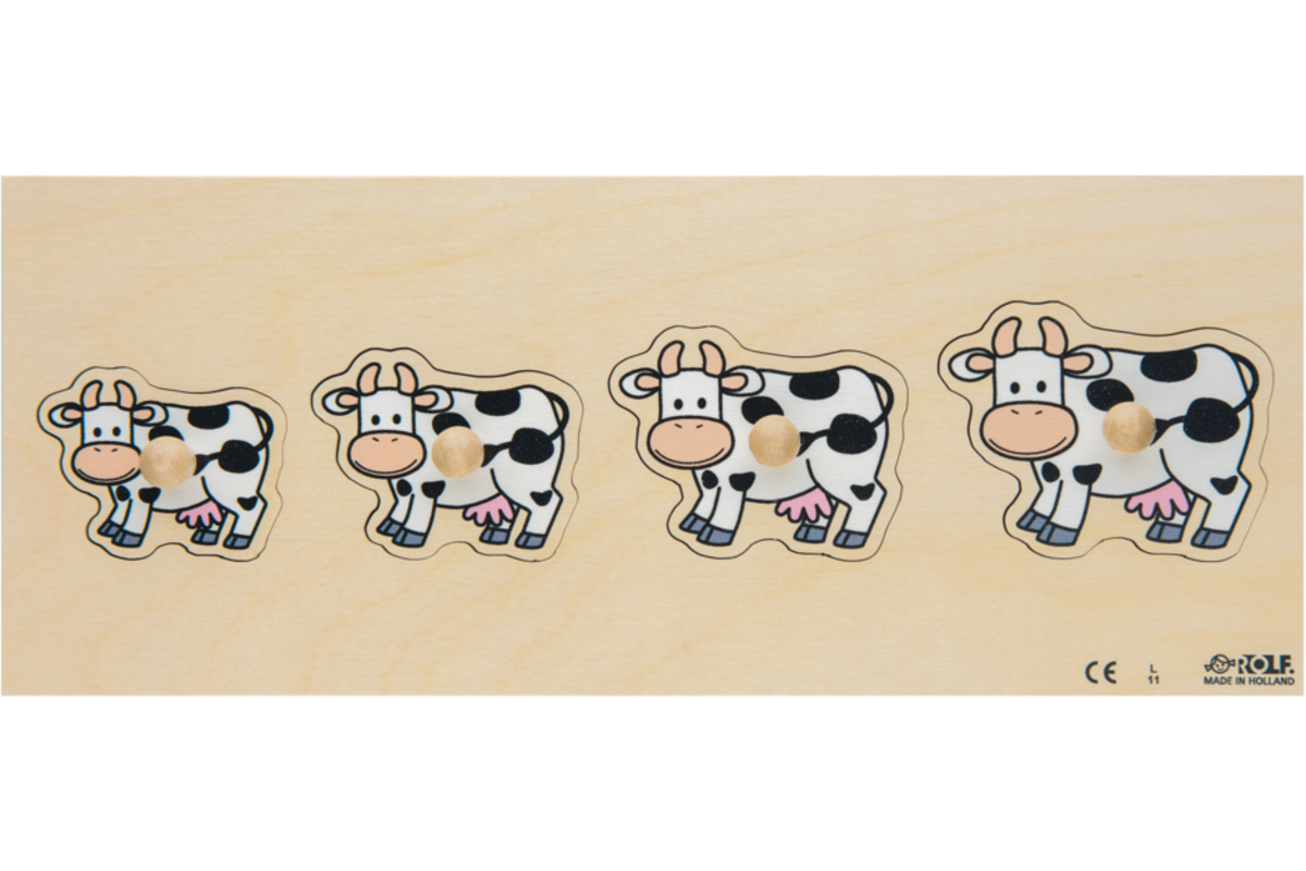 Rolf Puzzels - Inlegplankserie klein-groot dieren