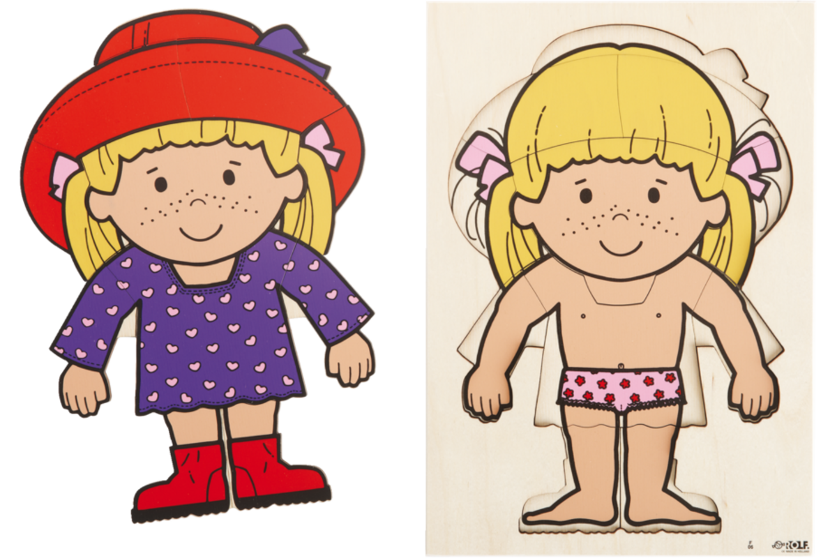 Rolf Puzzels - Aankleedpuzzel meisje, 22 stukjes