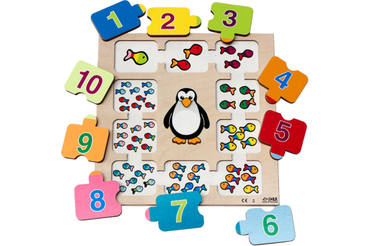 Rolf Puzzels - Reliëf puzzel 10 kleine visjes, 10 stukjes